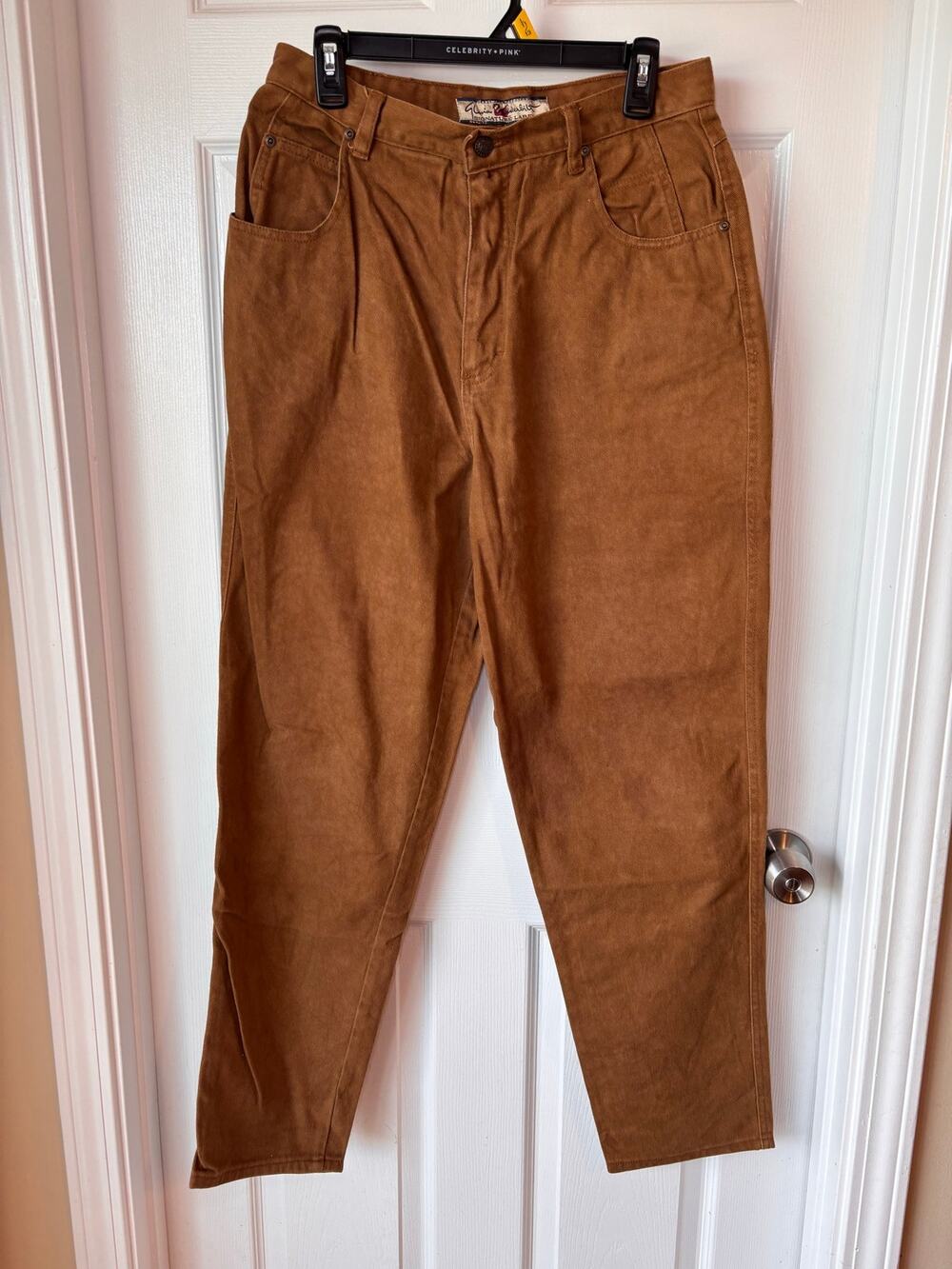 Vintage Gloria Vanderbilt Women’s 9/10 Brown High Rise Mom Jeans Tapered Leg
